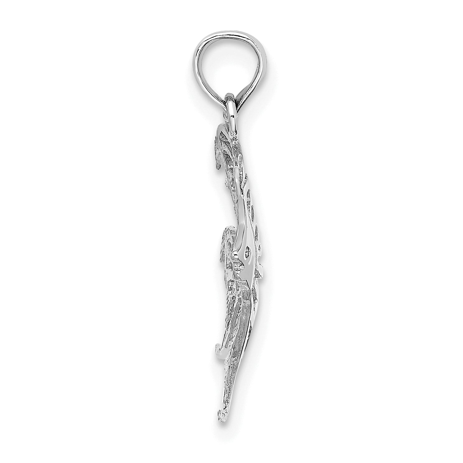14K White Gold Cut-Out Angelfish Charm Secondary image