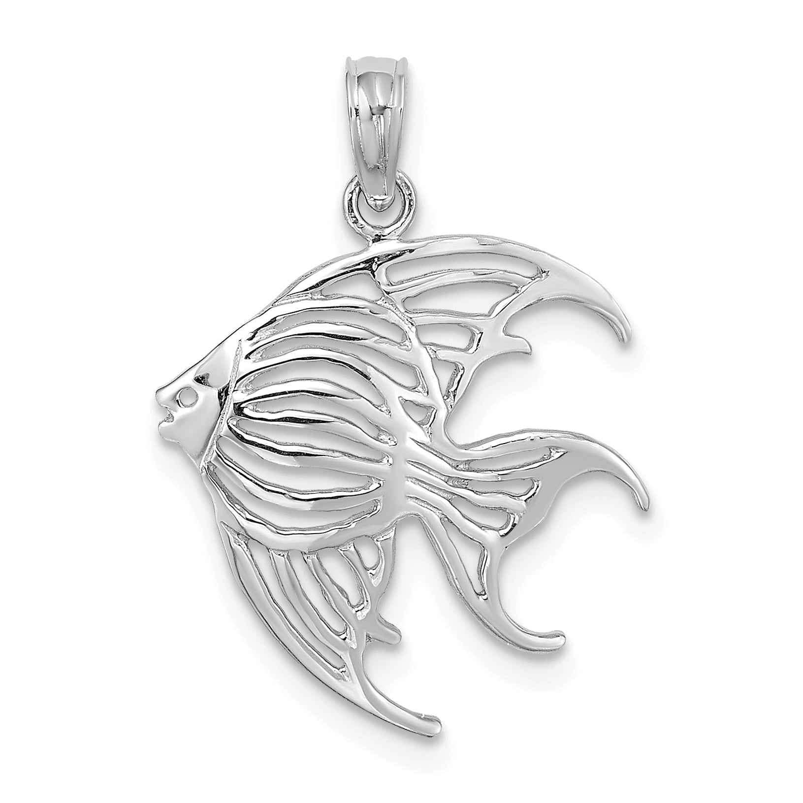14K White Gold Cut-Out Angelfish Charm Main image