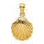 14K Polished 2-D Scallop Shell Charm