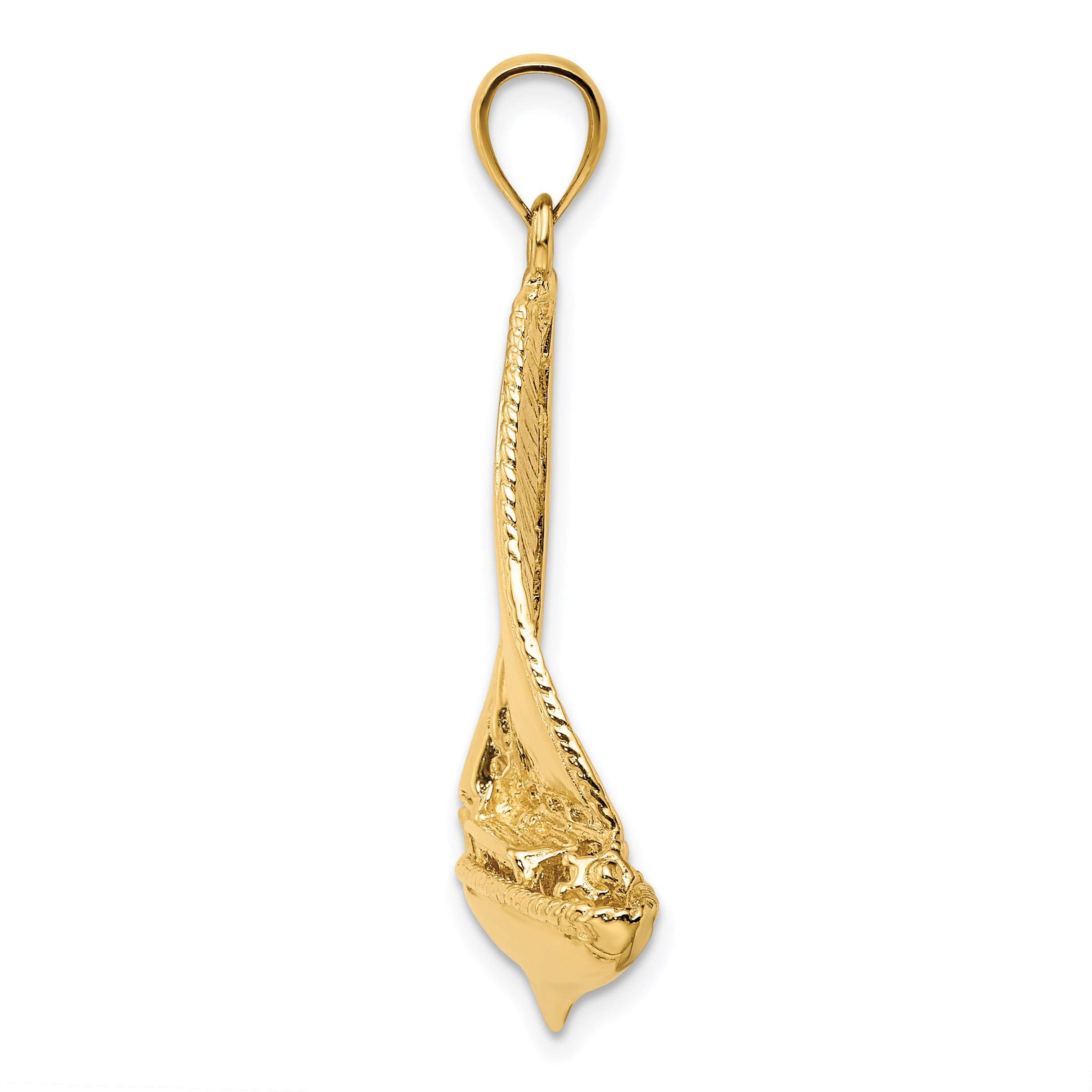 14K 3-D Polished Sailboat Charm Secondary image