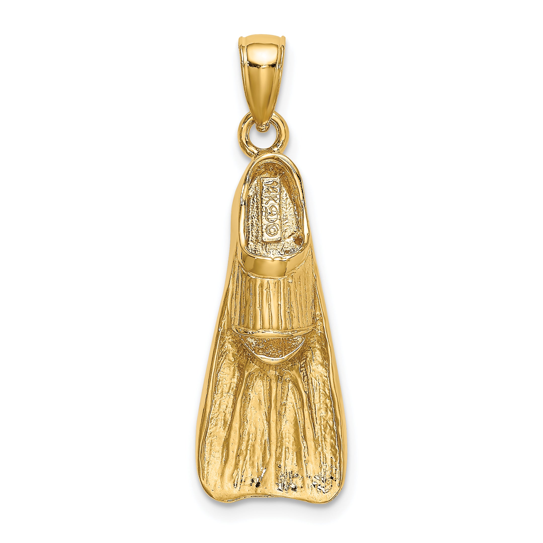 14K 3-D Scuba Flipper Charm Main image