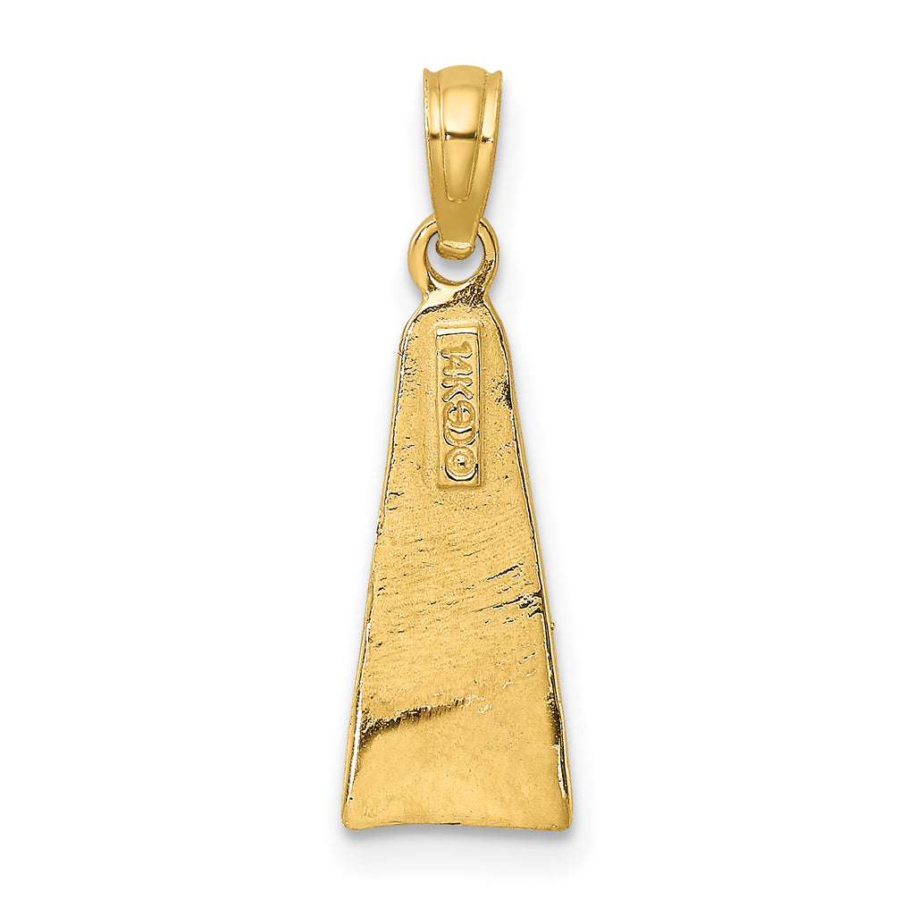 14K Scuba Flipper Charm