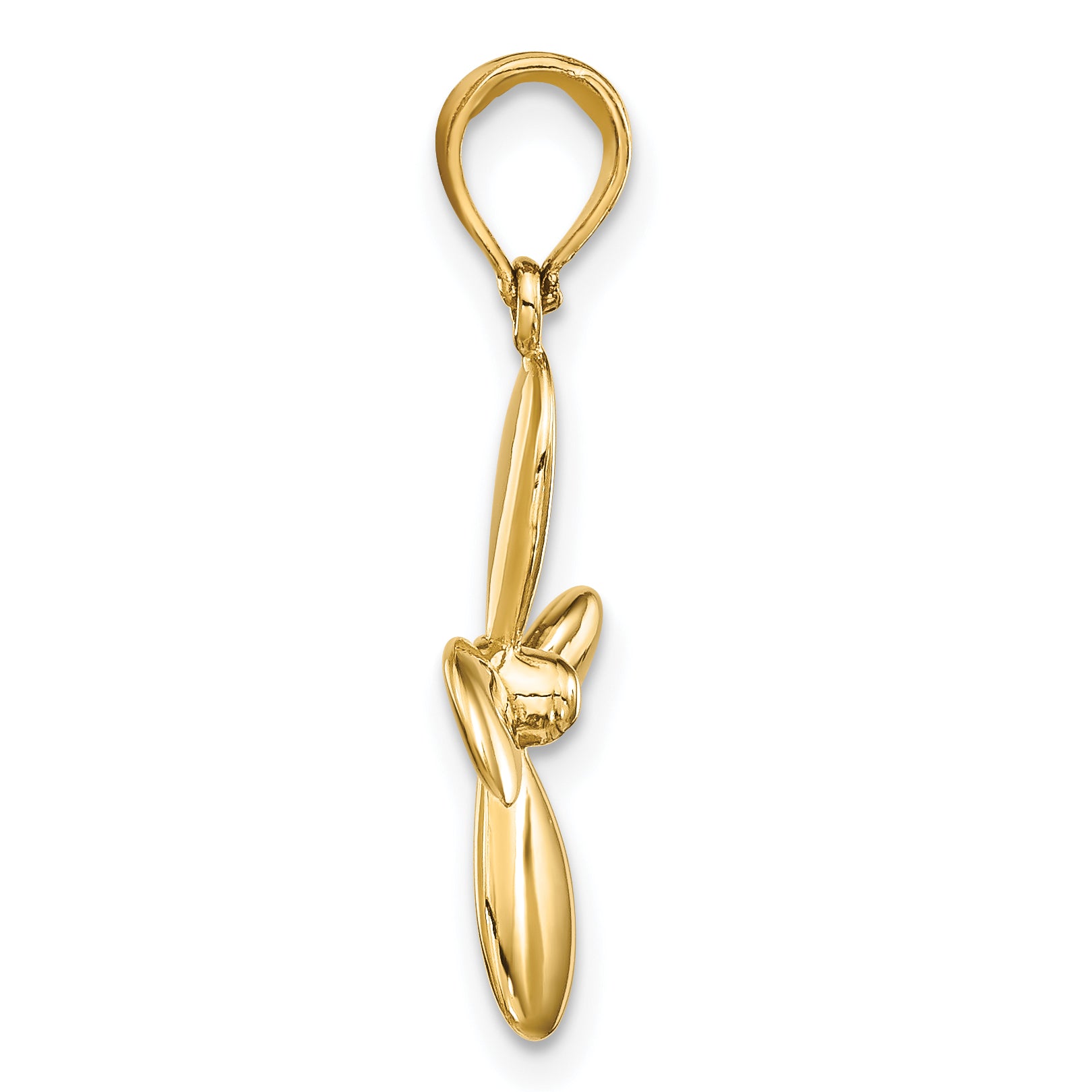 14K 3-D w/ 4 Blades Propeller Charm Secondary image