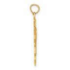 14K 2-D Two Jumping Dolphins Charm