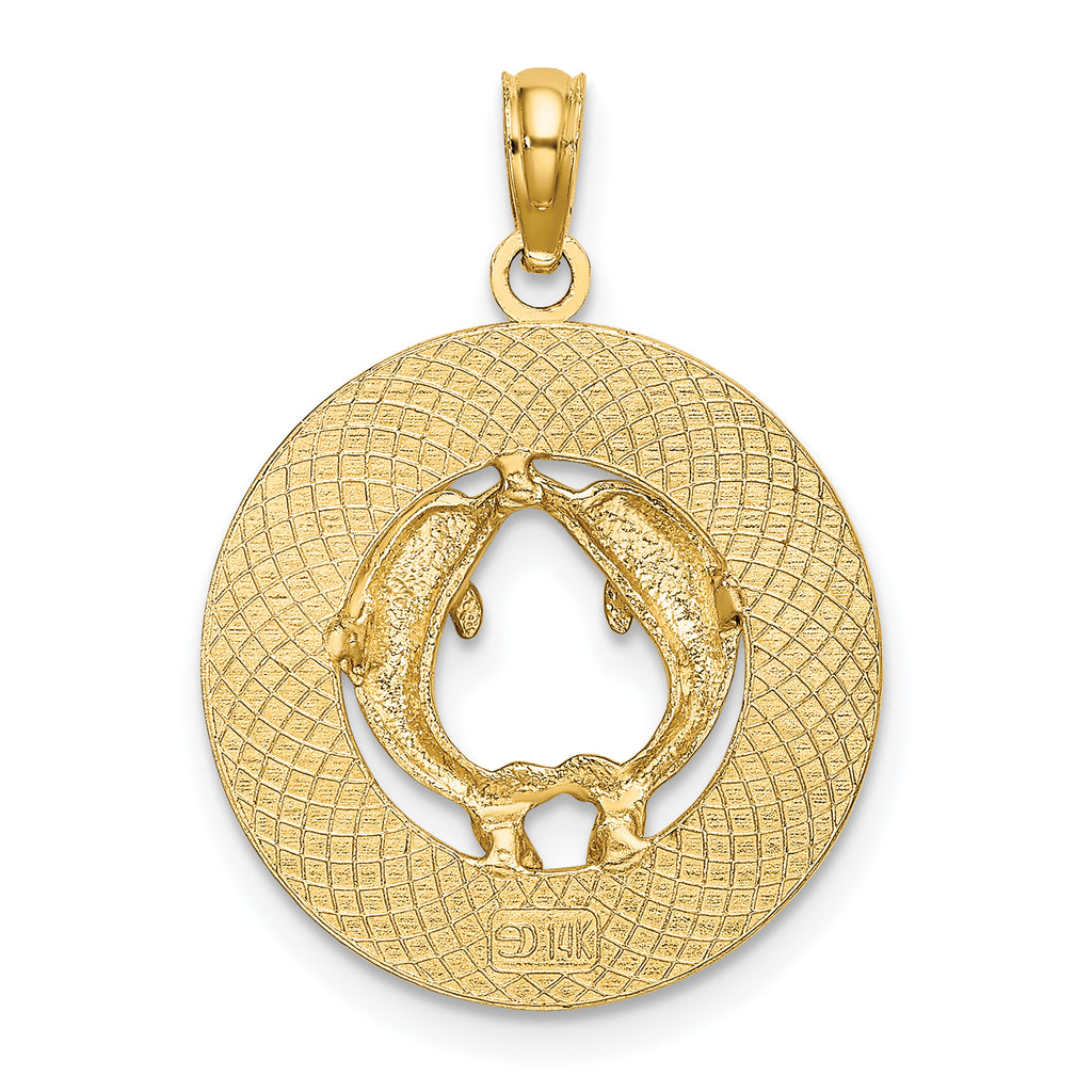 14K MYSTIC CT Dolphins Charm