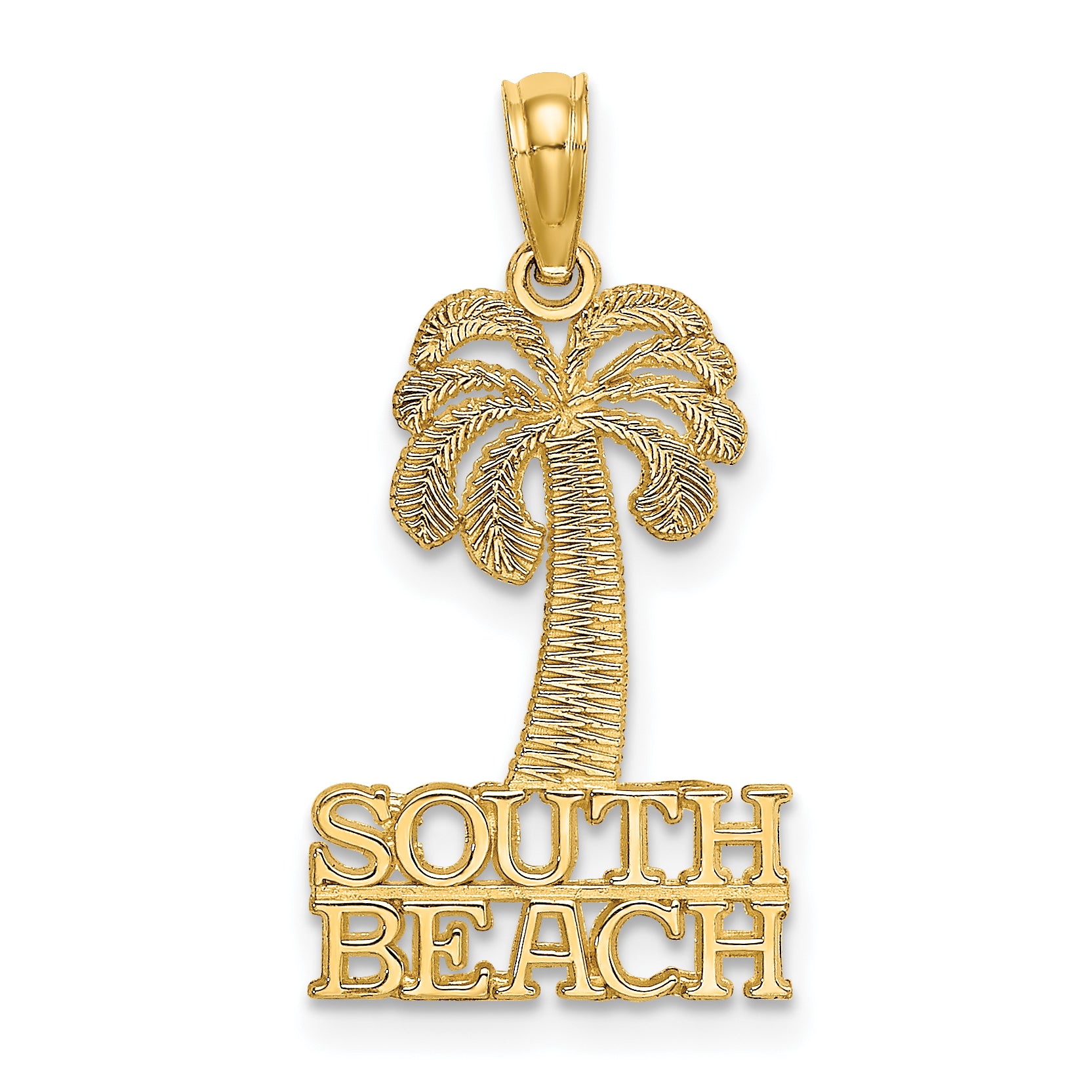 14K SOUTH BEACH Under Palm Tree Charm Main image