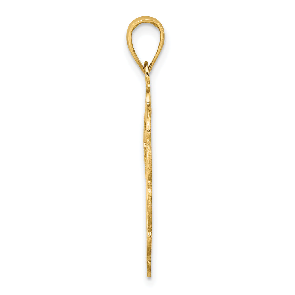 14K Pelican In Circle Charm
