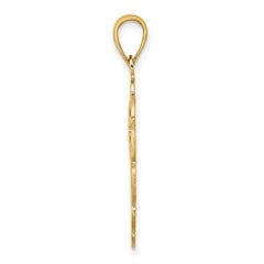 14K Pelican In Circle Charm