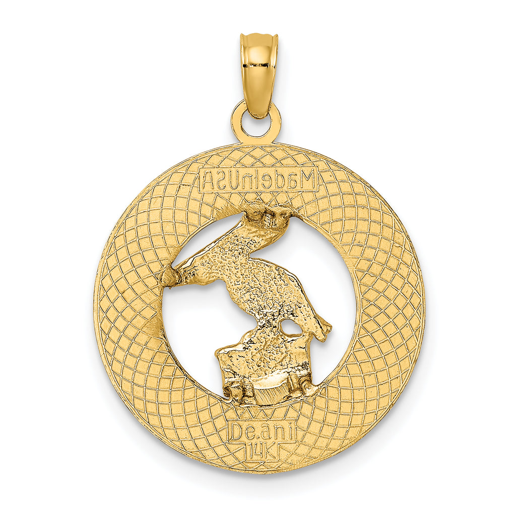 14K LAUDERDALE-BY-THE-SEA FL w/Pelican Charm