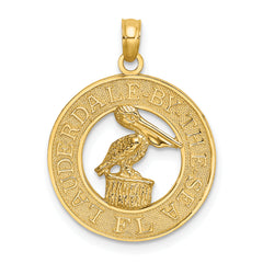 14K LAUDERDALE-BY-THE-SEA FL w/Pelican Charm