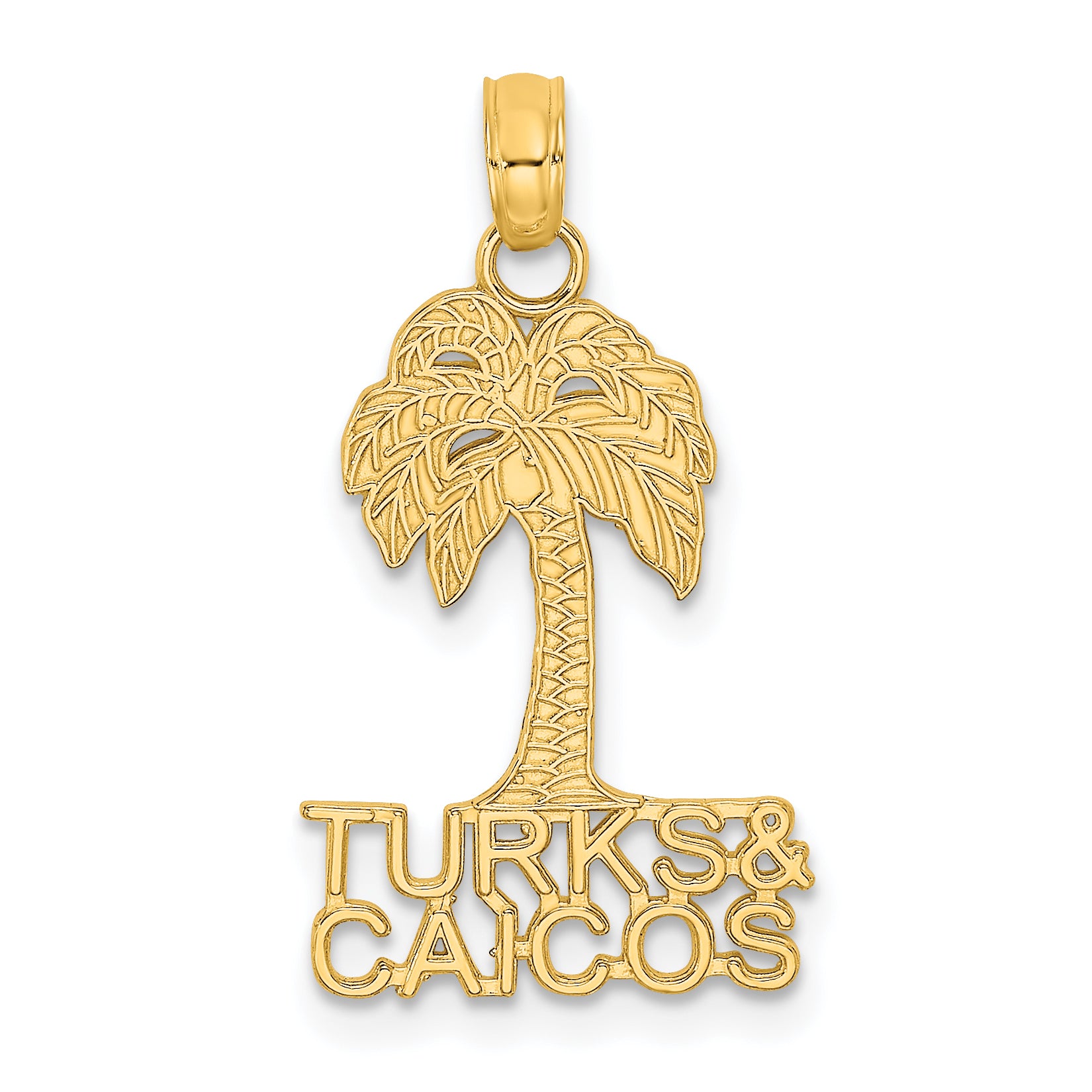 14K TURKS AND CAICOS Palm Tree Charm Main image