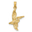 14K 3-D Pelican Flying Charm