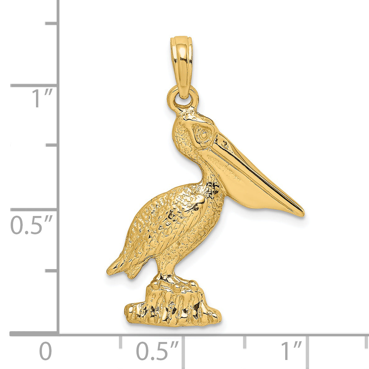 14K Standing Pelican Charm