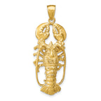 14K 3D Lobster Pendant