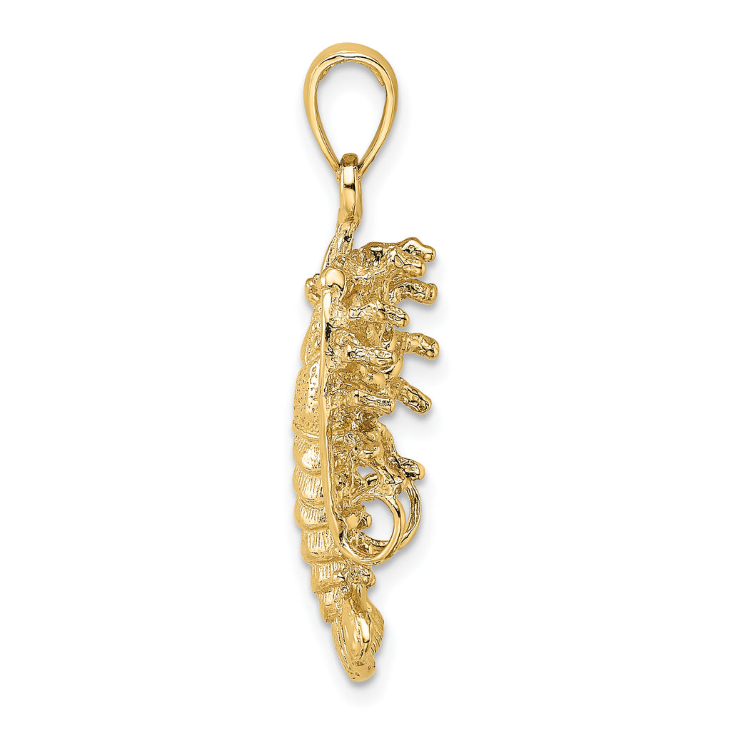 14K Polished Florida Lobster Charm