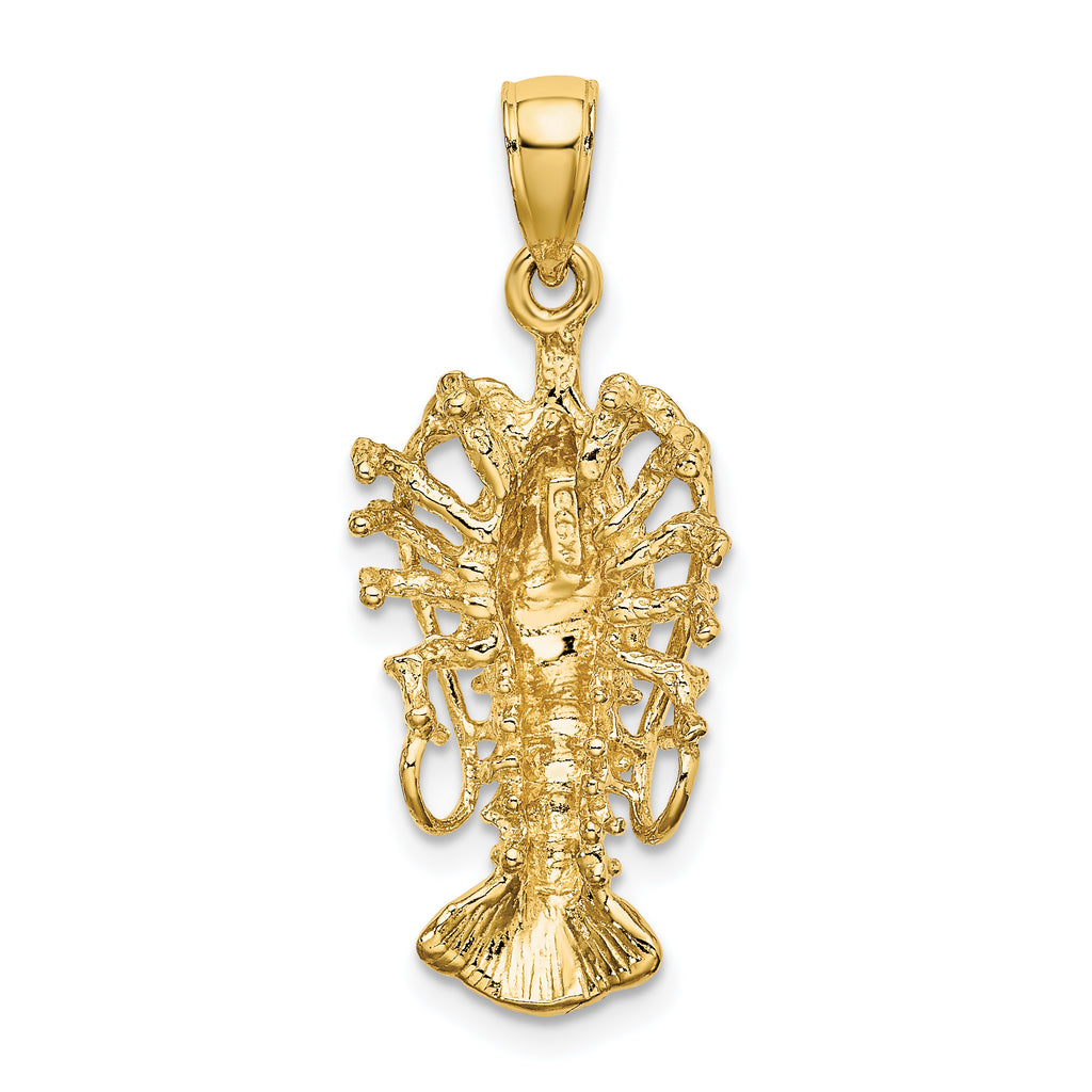 14K Polished Florida Lobster Charm