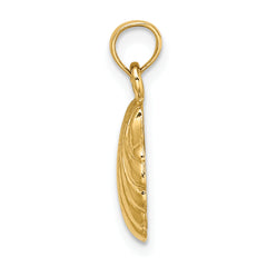 14K Polished Scallop Shell Charm
