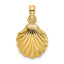 14K Polished Scallop Shell Charm