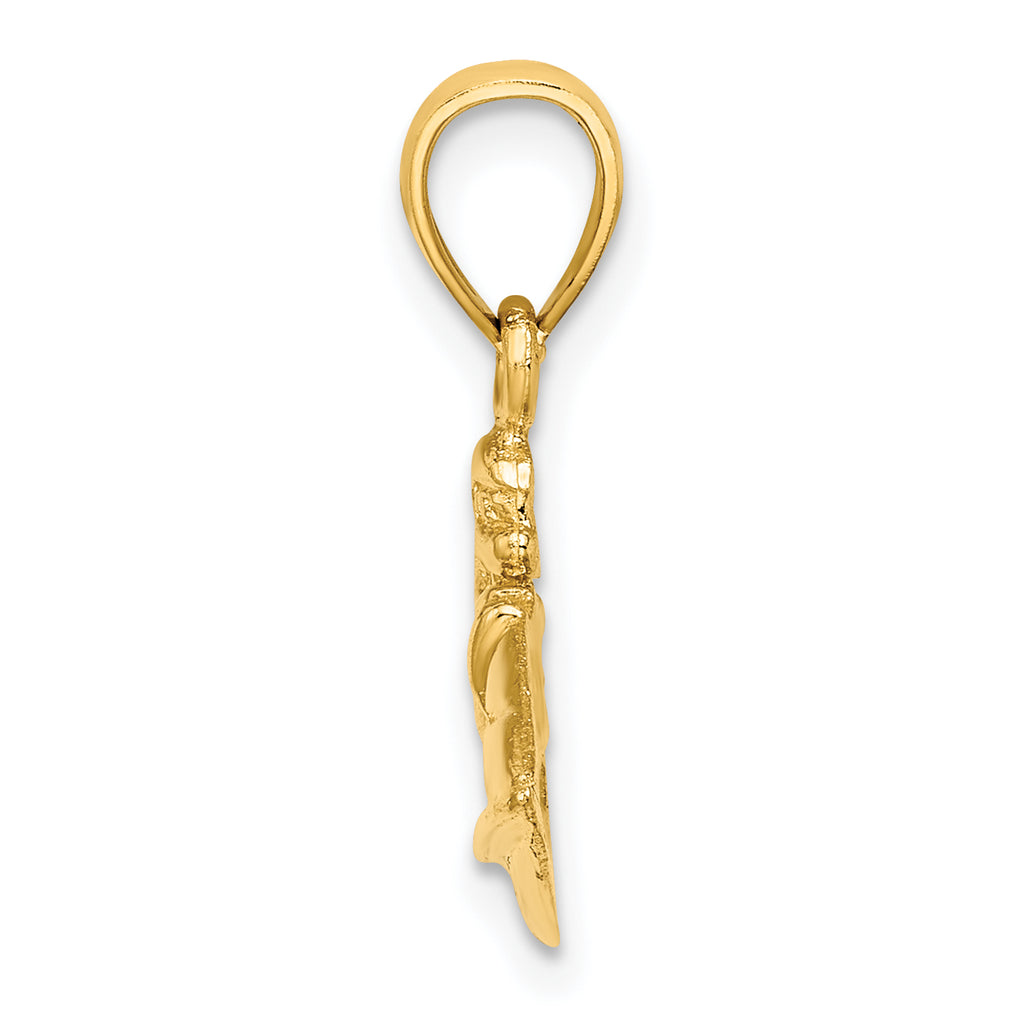 14K Textured 2-D Jet Ski Charm
