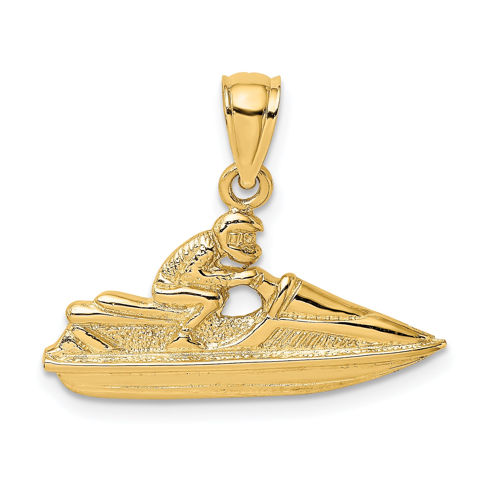 14K Textured 2-D Jet Ski Charm Main image