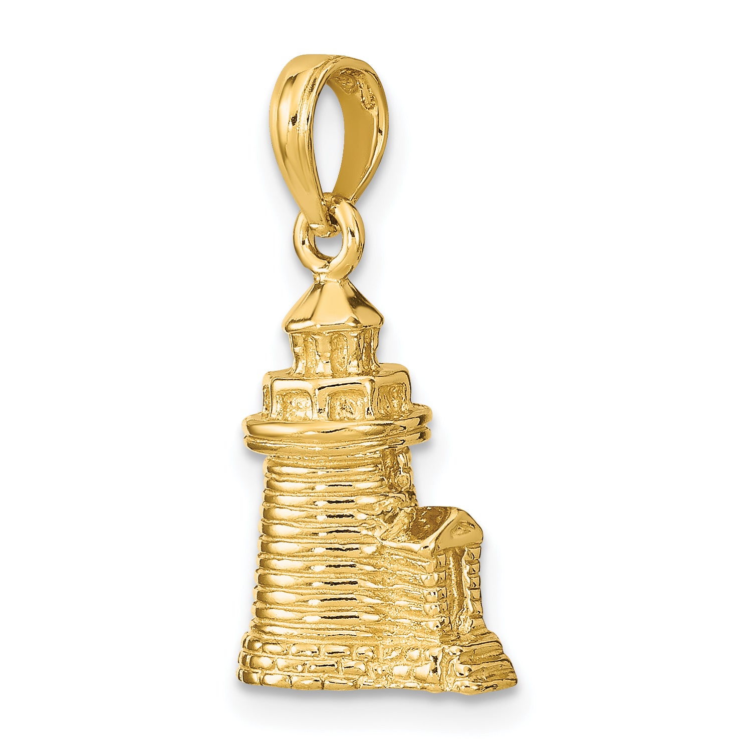 14K 3-D Brant Point Lighthouse Nantucket Harbor, Ma Charm