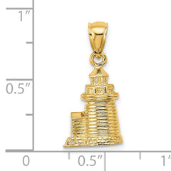 14K 3-D Brant Point Lighthouse Nantucket Harbor, Ma Charm