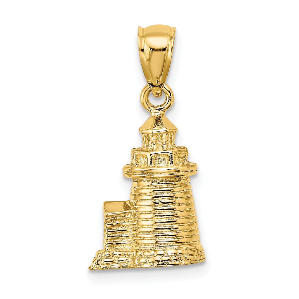14K 3-D Brant Point Lighthouse Nantucket Harbor, Ma Charm
