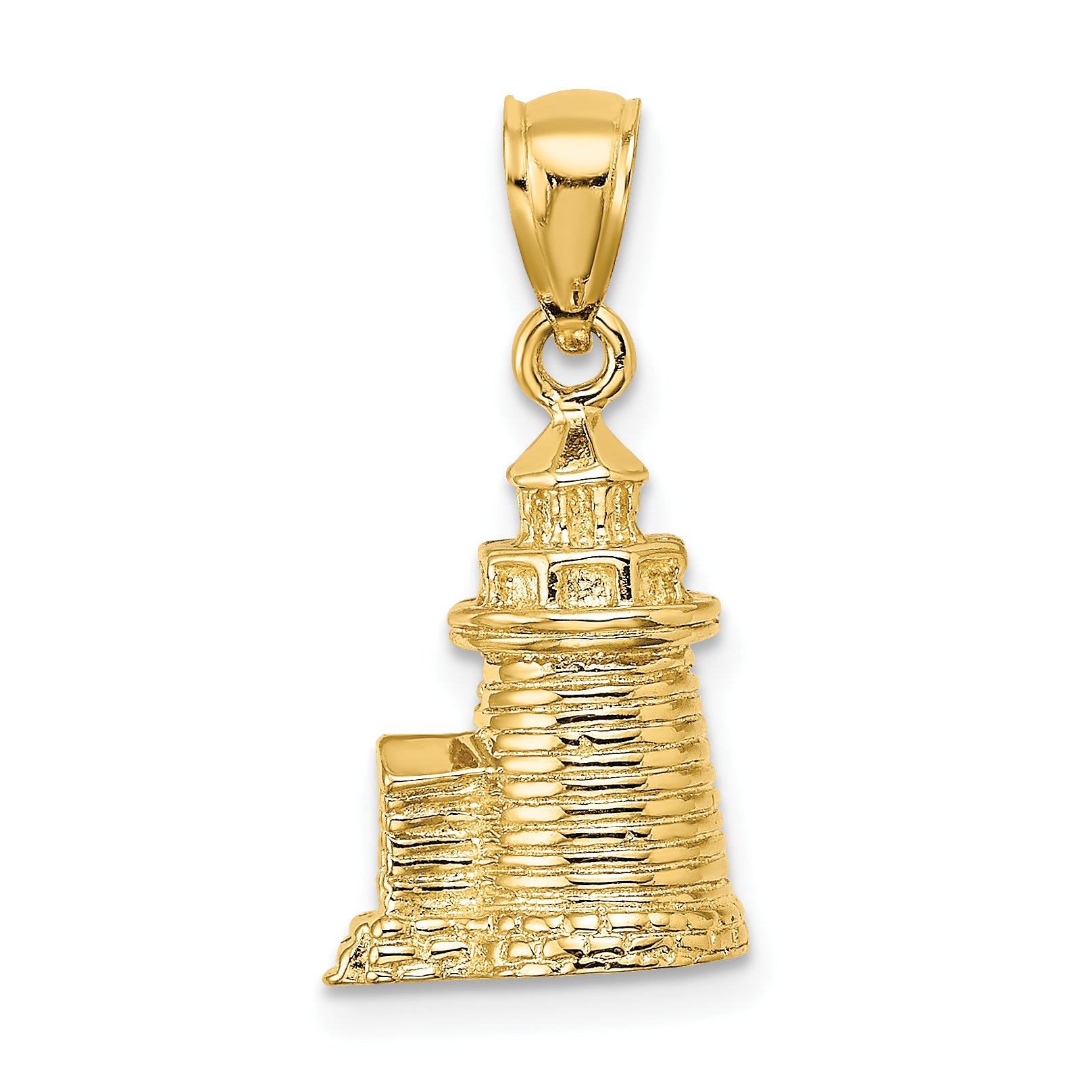 14K 3-D Brant Point Lighthouse Nantucket Harbor, Ma Charm