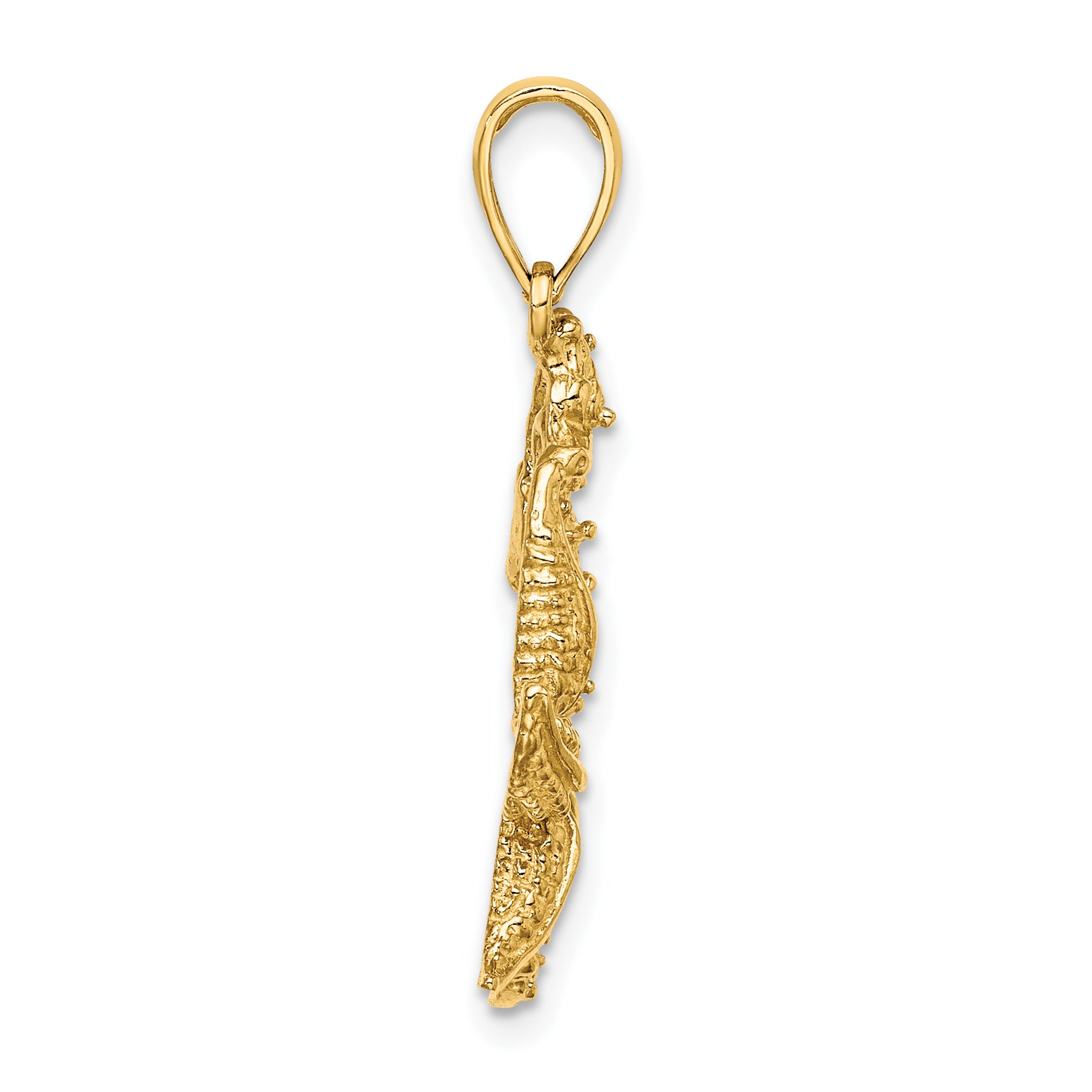 14K Starfish and Seahorse Charm Secondary image