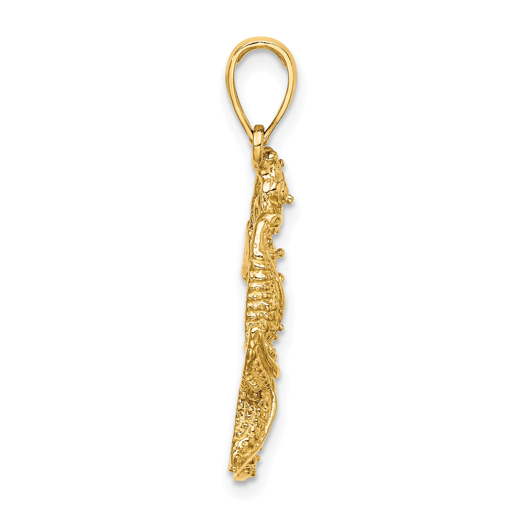 14K Starfish and Seahorse Charm