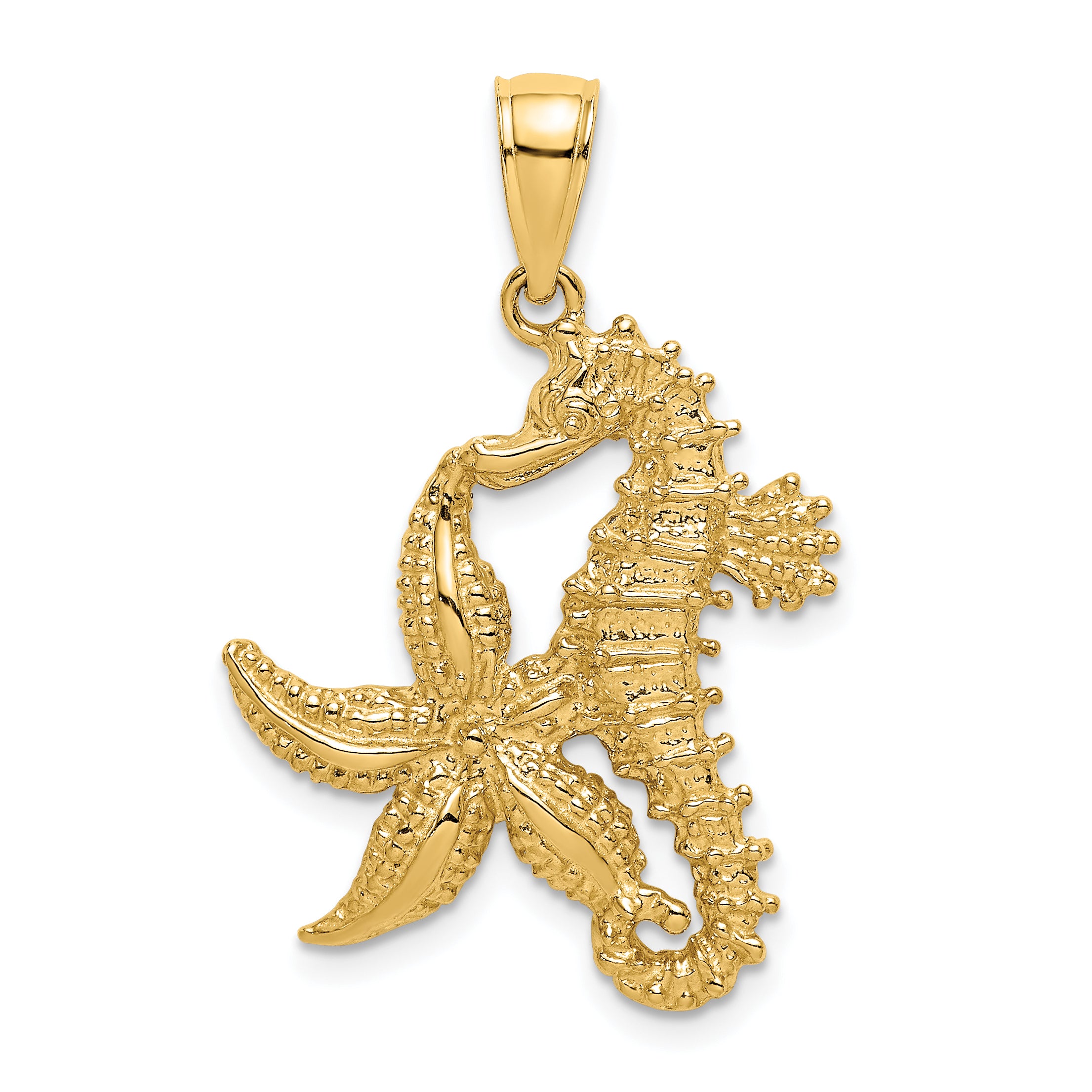 14K Starfish and Seahorse Charm Main image