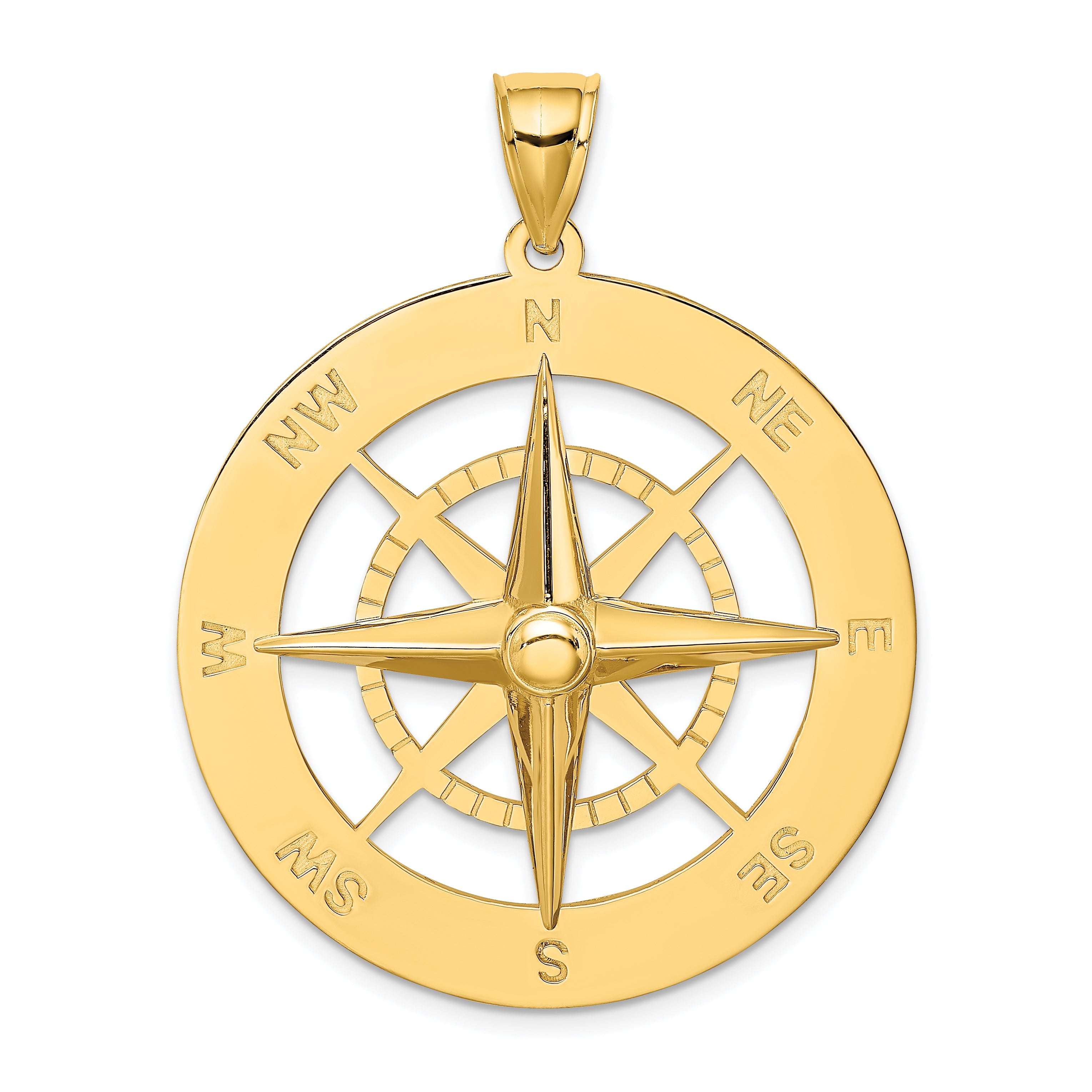 14K Nautical Compass Charm Main image