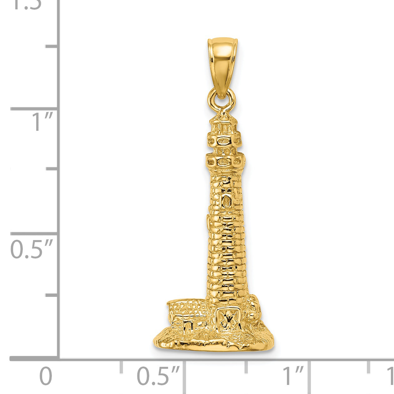 14K 3D CAPE MAY NJ Lighthouse Charm