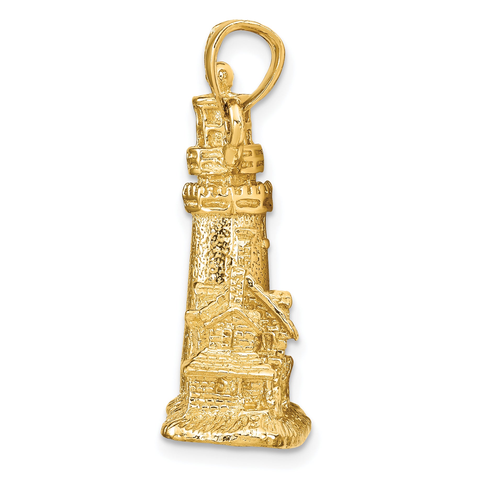 14k 3D Cape Cod Lighthouse Pendant Secondary image