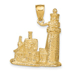 14k 3D Cape Cod Lighthouse Pendant