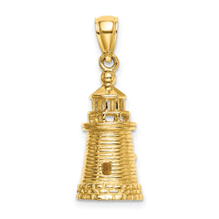 14K 3-D Brant Point Lighthouse Nantucket Harbor, Ma Charm
