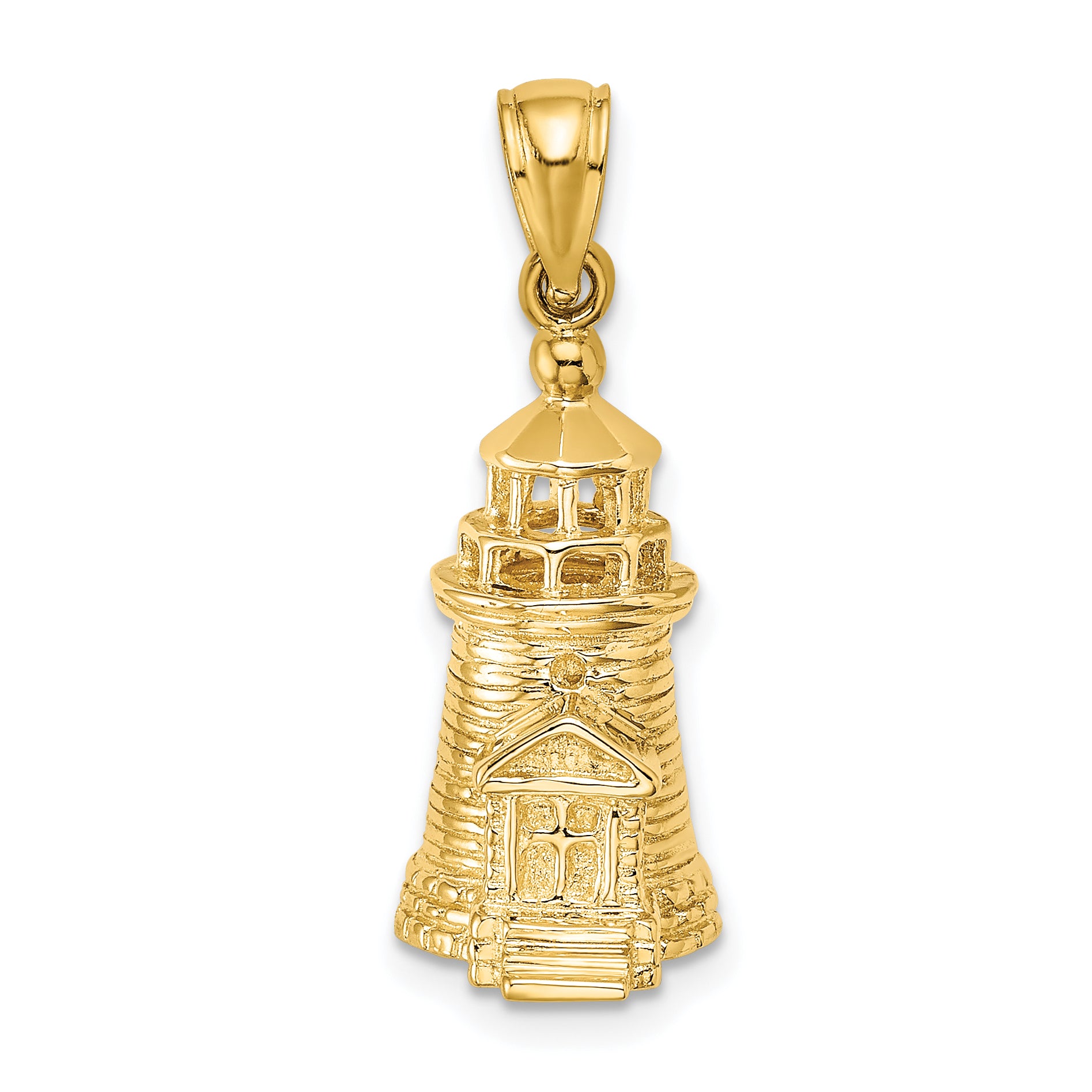 14K 3-D Brant Point Lighthouse Nantucket Harbor, Ma Charm Main image