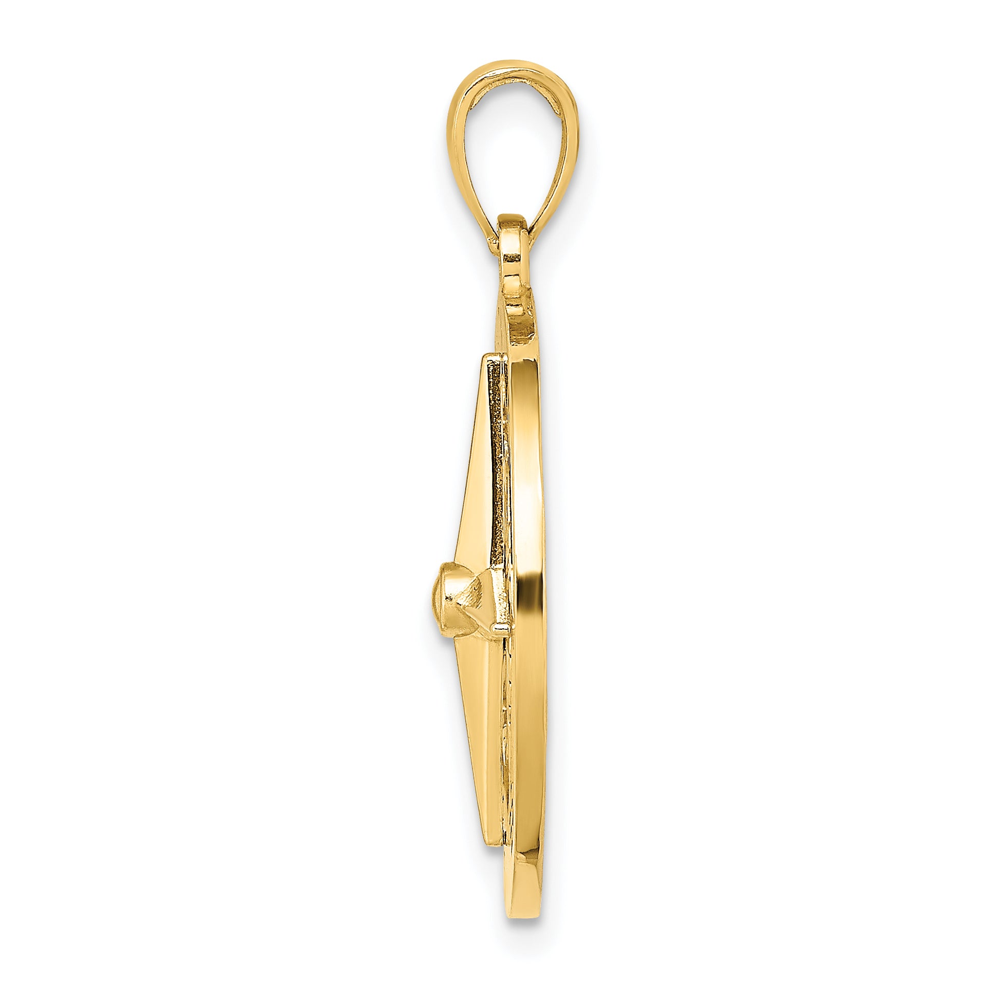 14K Nautical Compass Charm Secondary image