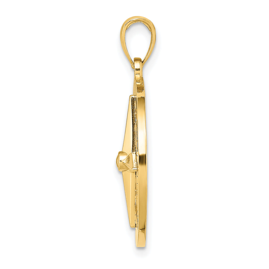 14K Nautical Compass Charm