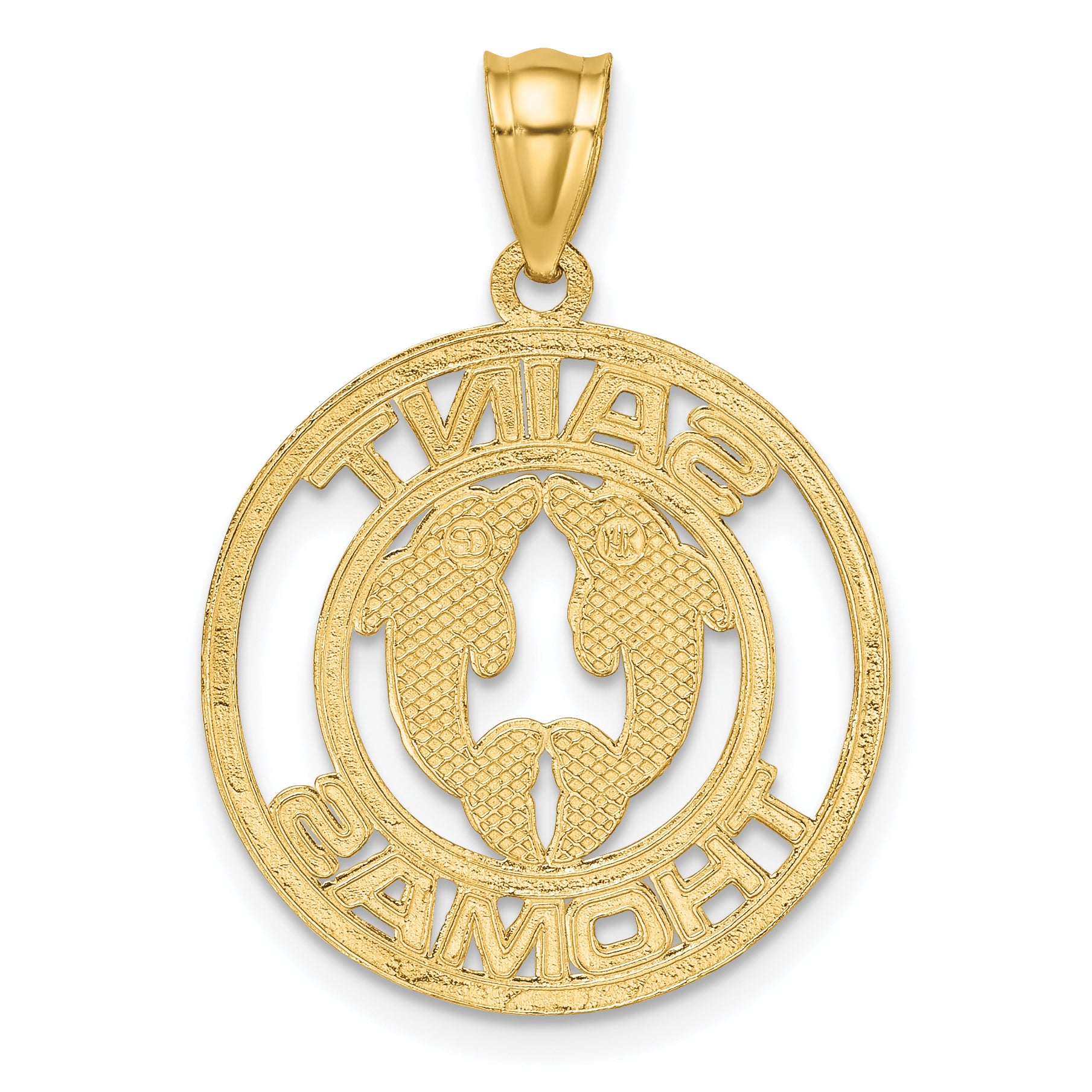 14K SAINT THOMAS w/ Dolphins Charm