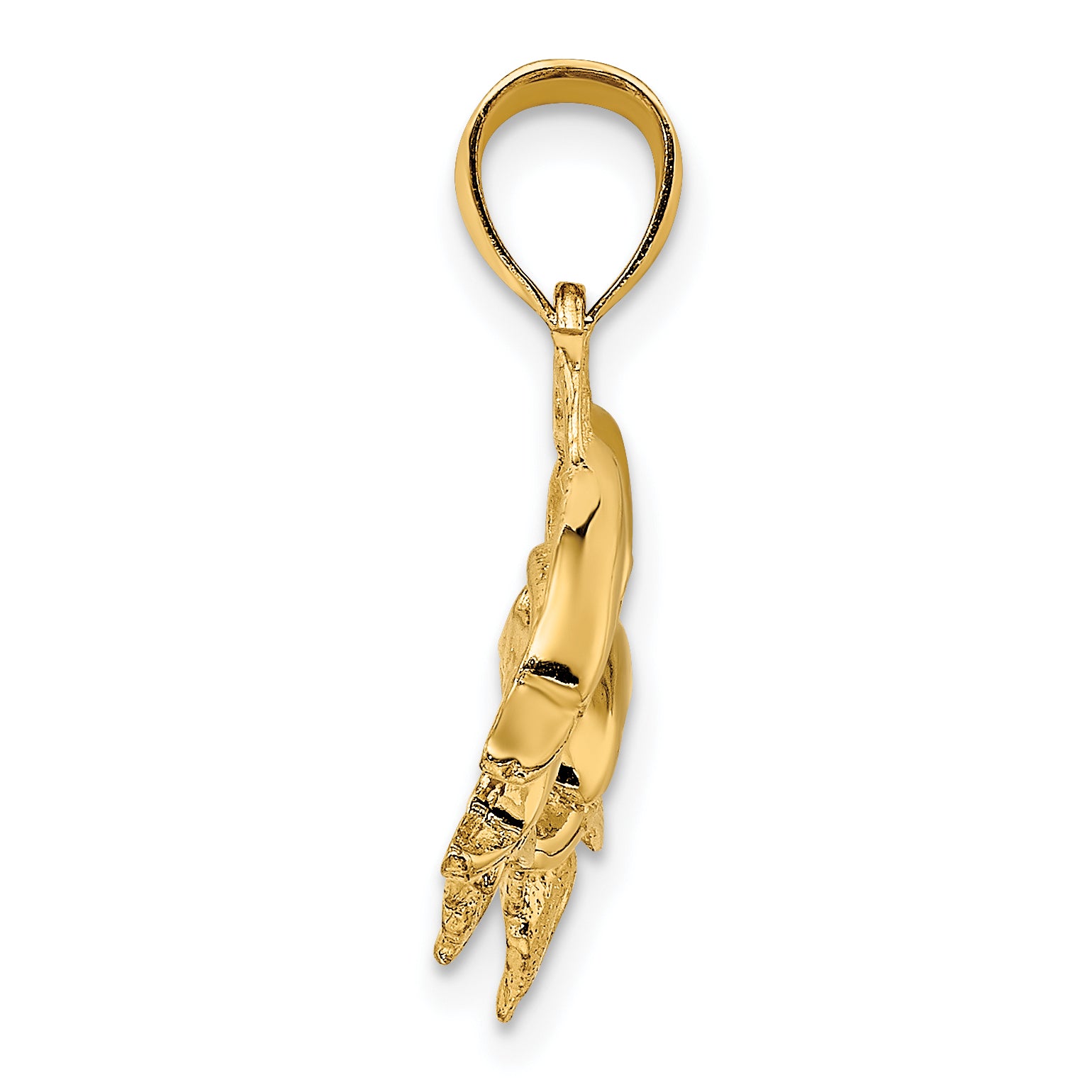 14K Polished Four Dolphins Swimming Charm Secondary image