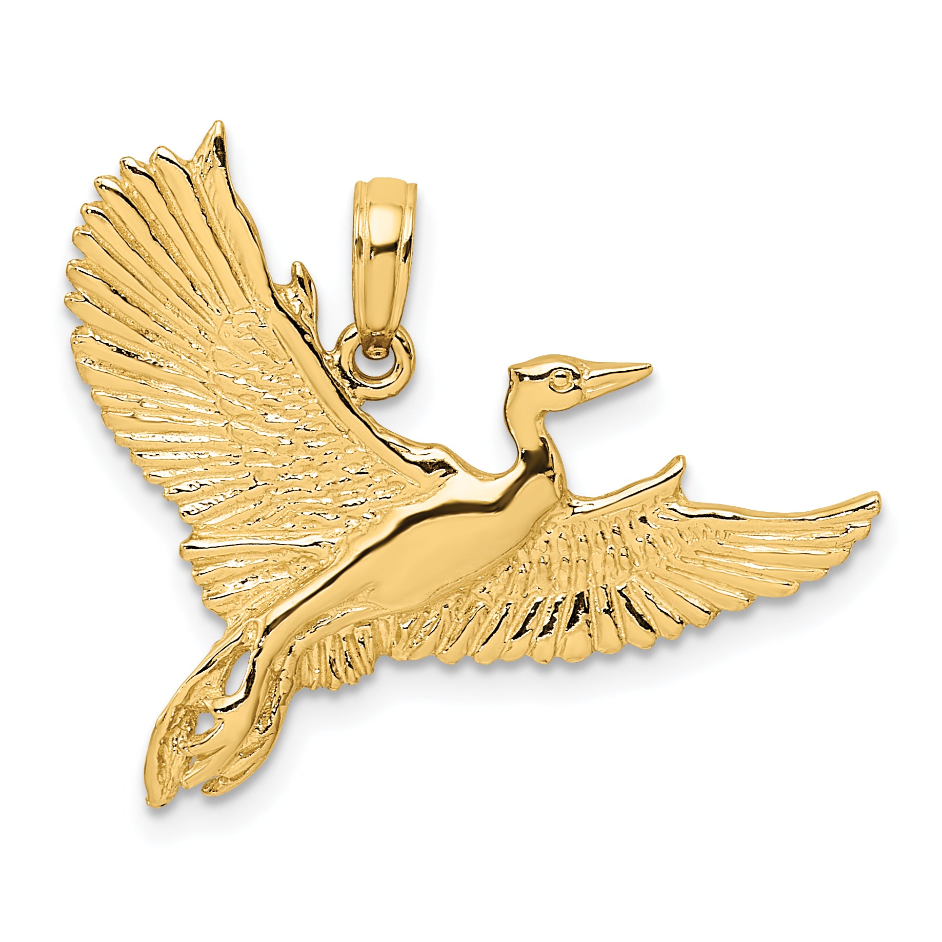 14K Flying Heron Bird Charm Main image
