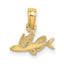 14K Mini Flying Fish Charm