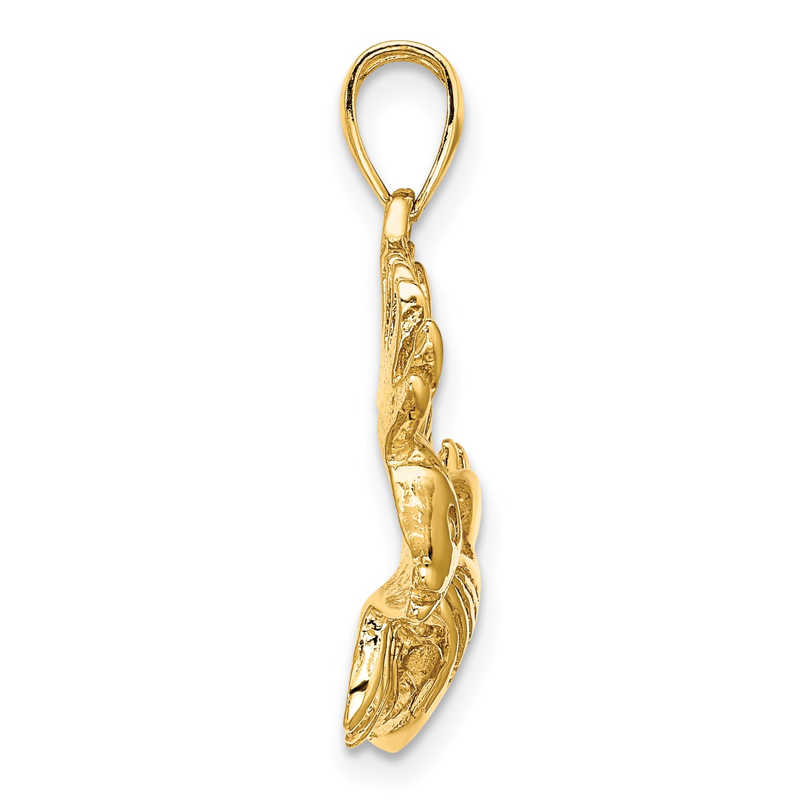 14K 2-D Polished /Textured Lion Fish Charm Secondary image