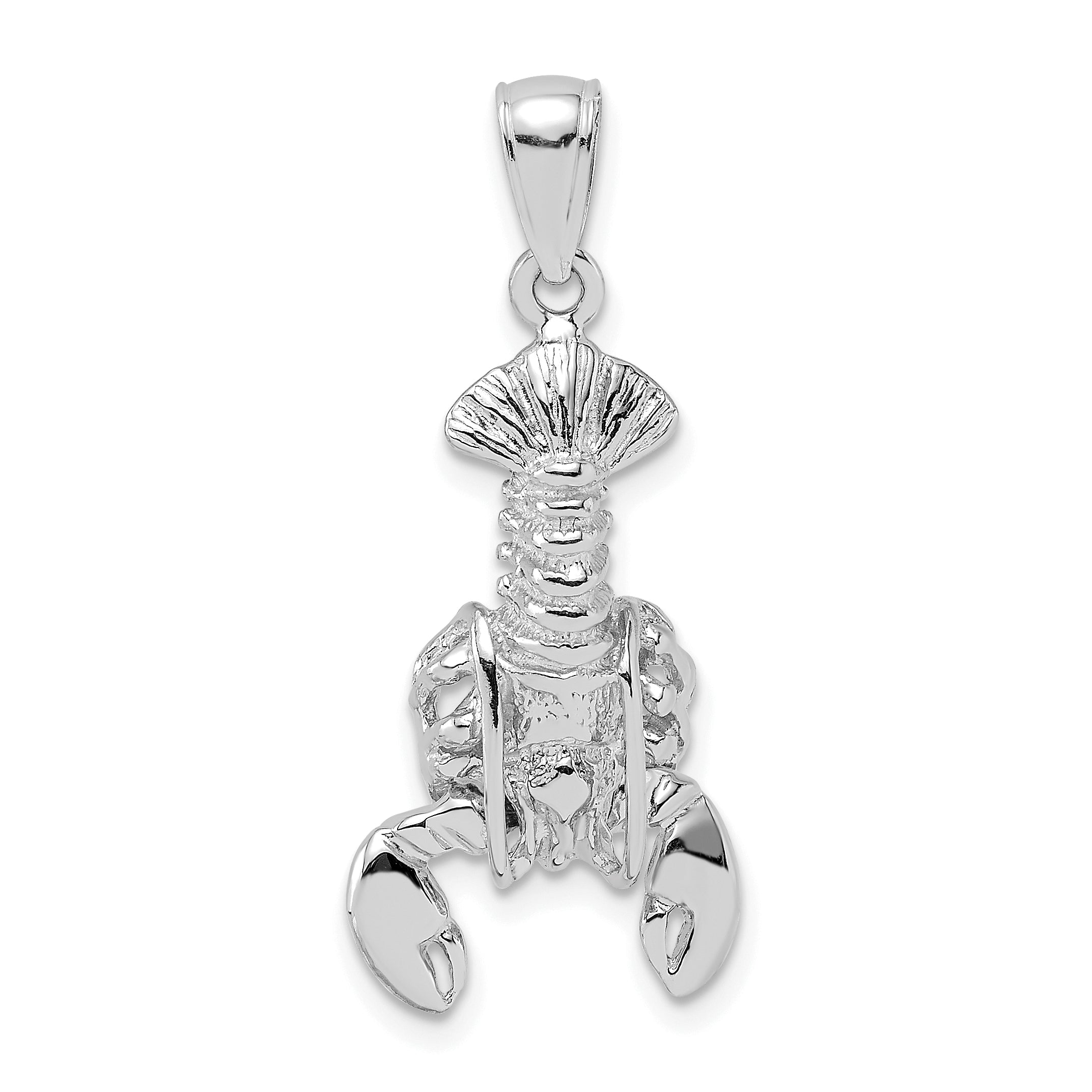 14K White Gold Moveable Lobster Charm Main image