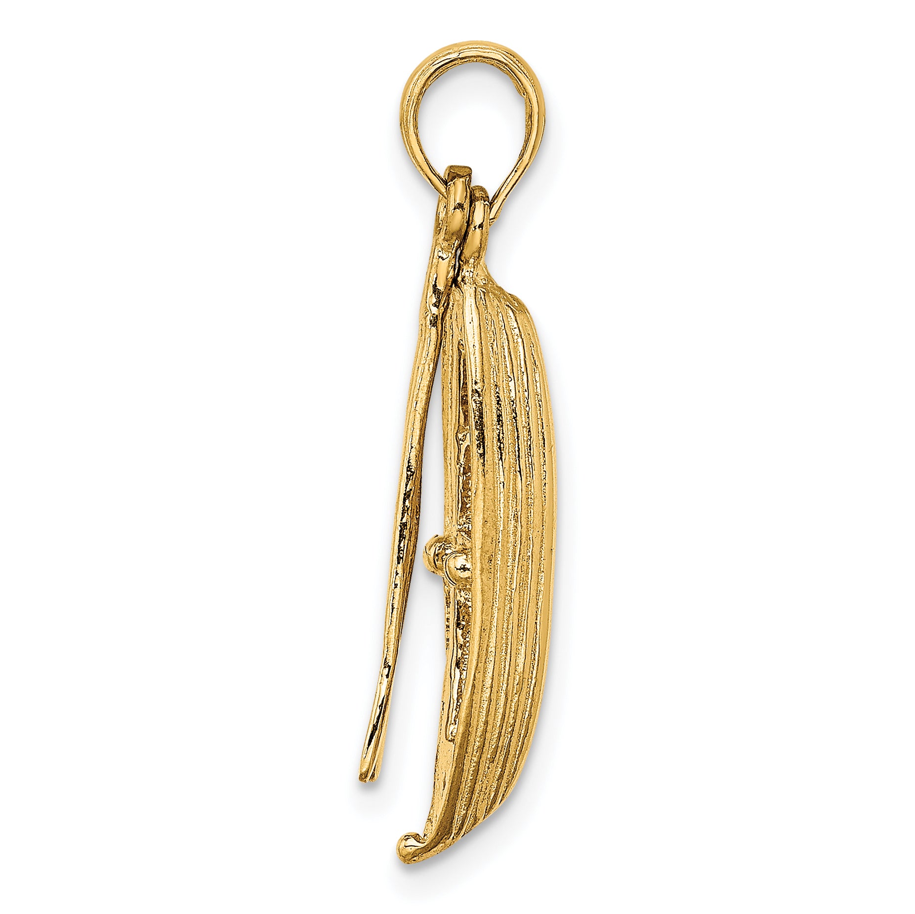 14K 3-D Boat W/Dangling Oars Charm Secondary image