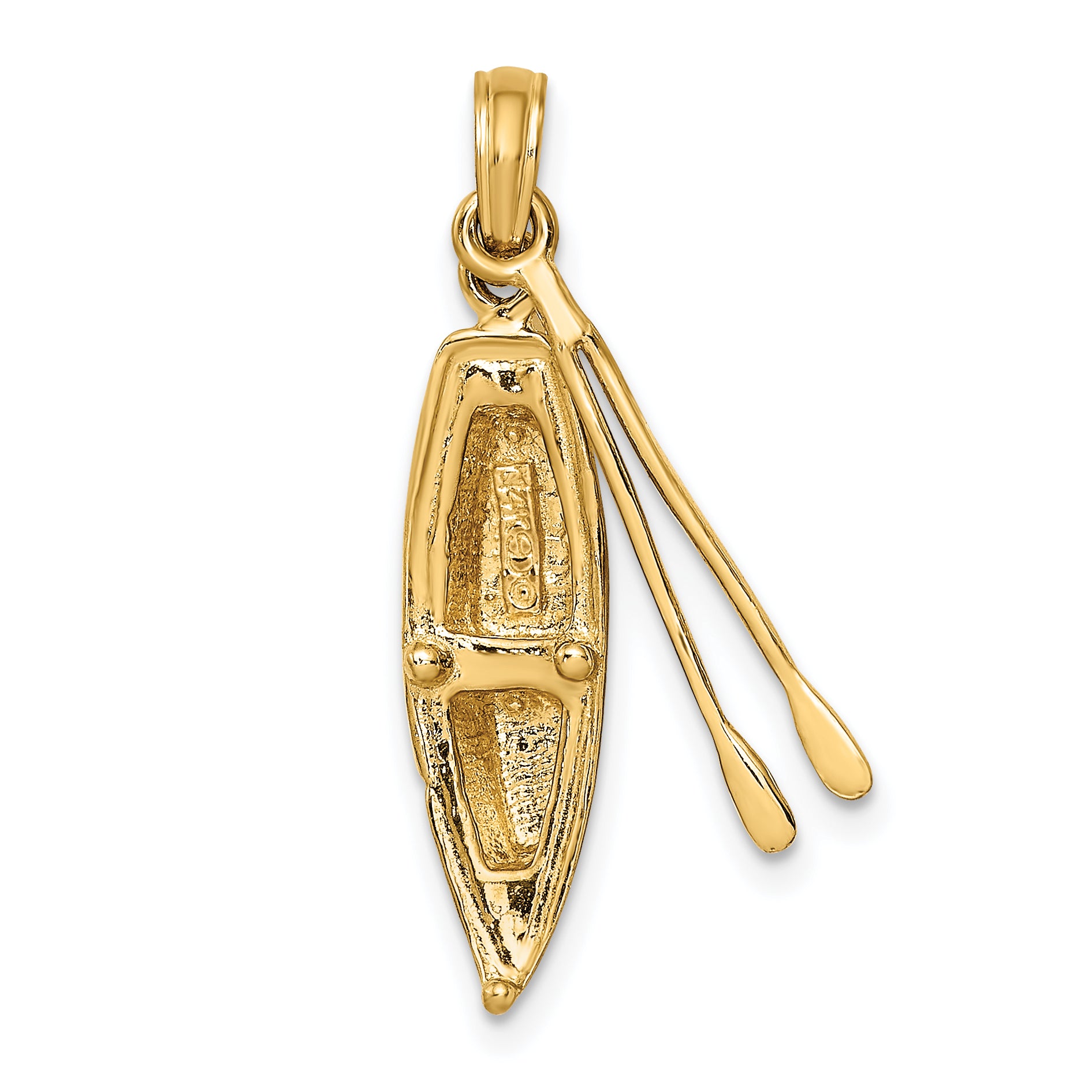 14K 3-D Boat W/Dangling Oars Charm Main image