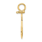 14K 3-D Polished Anchor Charm