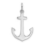 14K White Gold Polished 3-D Anchor Charm