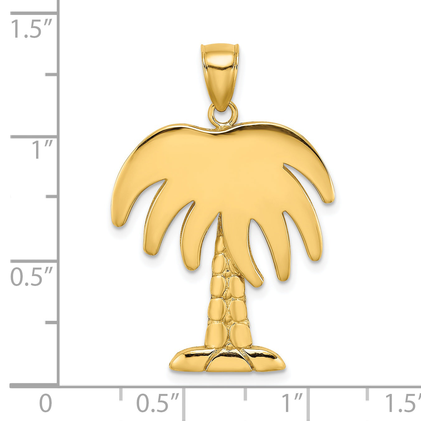14K Large Charleston Palm Tree Charm